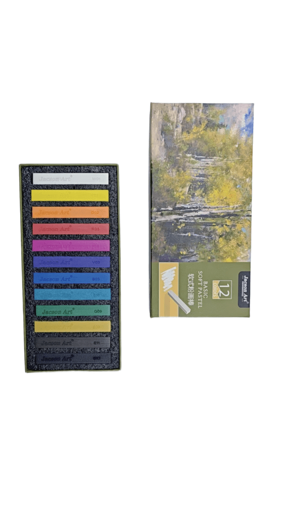 12-color Soft Pastel Set in Handmade Box